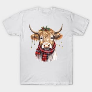 Christmas Highland Cow T-Shirt